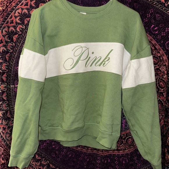PINK Victoria's Secret Sweaters - PINK Victoria's Secret Sage Sweatshirt
